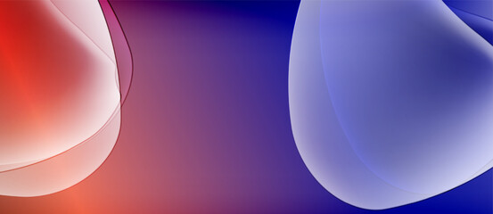 Abstract fluid shapes, vibrant colors blend. Red, purple, blue hues create dynamic composition. Smooth gradients suggest movement, energy.