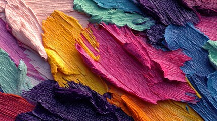 Colorful paint strokes in an abstract pattern.