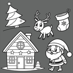 Winter Christmas composition in paper cut style .Merry Christmas text Calligraphic Lettering Vector illustration. Merry Christmas card. Winter holiday theme. Happy New Year. Christmas cartoon.