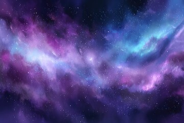 Deep space nebula swirls in vibrant purples and blues (1)