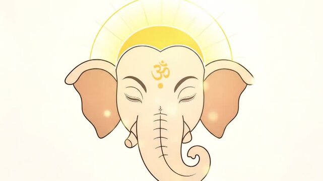 Ganesha Illustration: Hindu God of Beginnings and Wisdom