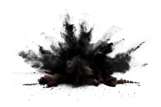 brown dust dirt powder explosion transparent PNG isolated background