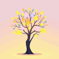 vector illustration of an abstract tree