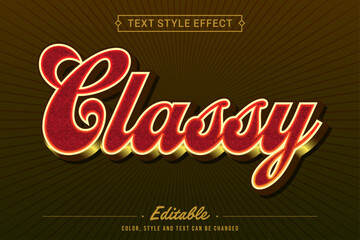 Elegant 3D Classy Script Text Style Effect on Dark Background