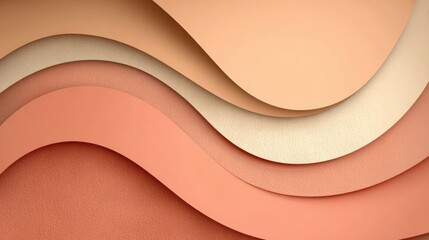 Abstract layers of textured materials in warm tones creating a soothing visual effect