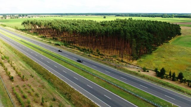 s5 highway road infrastucture dron flight above