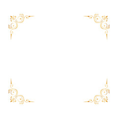 Elegant Ornamental Corner Frame for Certificate or Invitation