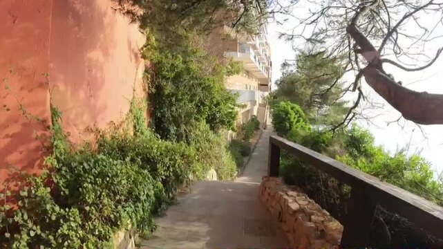 salou spain cityscape beautiful place stock video