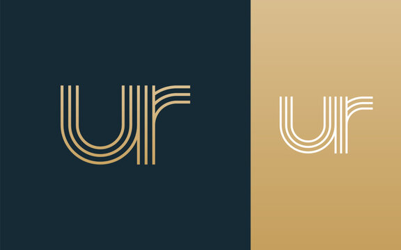 Modern elegant ur letter logo design vector illustration