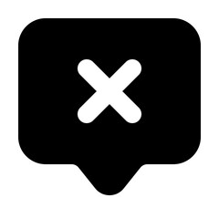 Obraz premium Rounded Rectangular Speech Bubble Icon