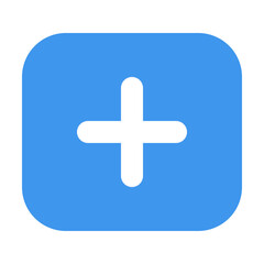 Obraz premium Plus Sign Square Icon