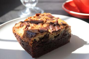 chocolate cake on a plate