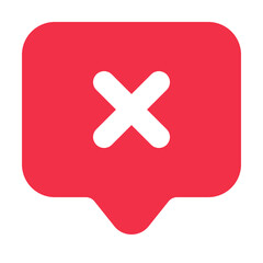 Obraz premium Rounded Rectangular Speech Bubble Icon