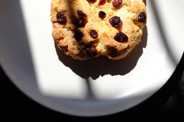 Raisin Cookie on a Plate