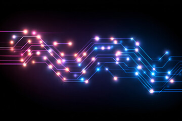 FONDO FUTURISTA MINIMALISTA CON LÍNEAS NEÓN AZULES Y ROSADAS BRILLANTES