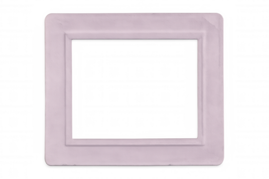 Simple light purple frame with transparent background isolating the subject, perfect for adding images or text