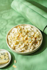 fresh cauliflower salad with cheese