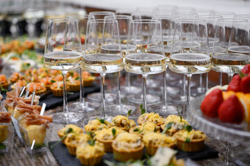 table set for an event party or wedding reception.