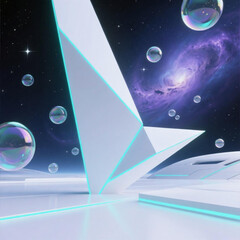Abstract White Futuristic Background