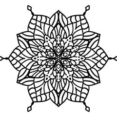 black and white snowflake