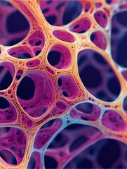 Cellular Structures in Focus: A mesmerizing view inside the cell, unveiling intricate structures. Revealing the art and mystery of cellular biology.
