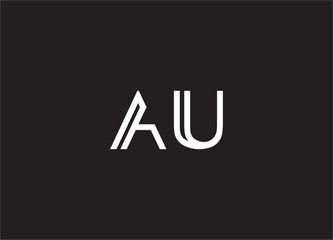 AU Logo design vector template image