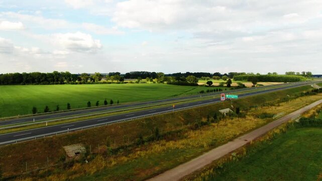 s5 highway road infrastucture dron flight above