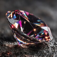 Brilliant gemstone glowing with vibrant hues high resolution picture