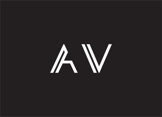 AV Logo design vector template image