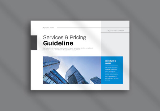 Services and Pricing Guide Layout