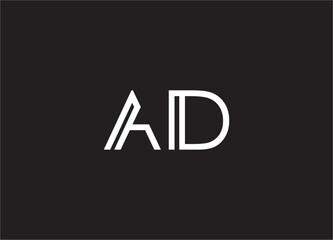 AD Logo design vector template image