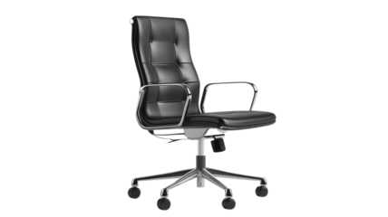 Black office chair with a stylish design and adjustable features, enhancing comfort for long work hours in any office