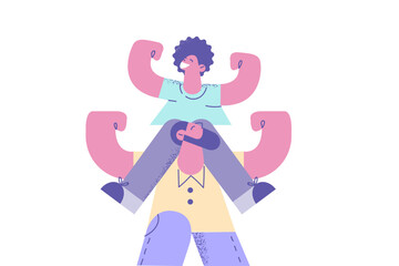 Happy fathers day celebration concept