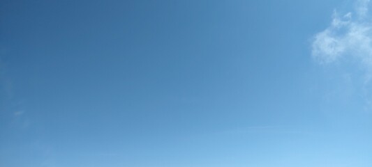 blue sky with minimal clouds