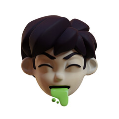 vomiting emoji 3d icon