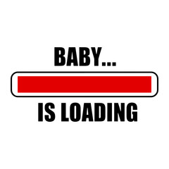Obraz premium Baby loading progress bar with red fill black