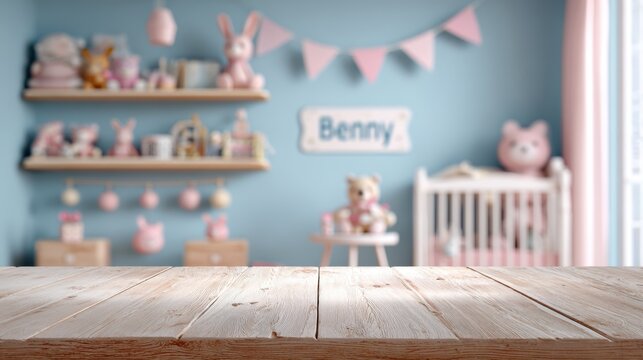 Cozy Baby Nursery Room with Crib and Personalized Name Sign