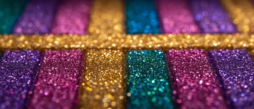 GLITTER SU TESSUTO: TEXTURE COLORATA A STRISCE
