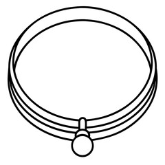 Choker Torque Necklace line art vector