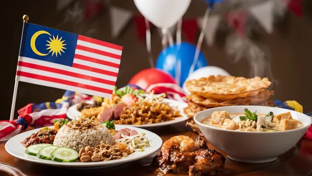 Celebrating with a Feast of Authentic Malaysian National Dishes