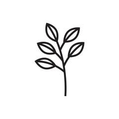 Minimalist botanical icon for sustainability