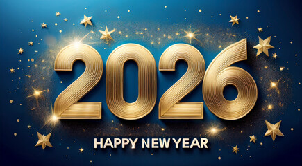 2026 Happy New Year Greeting Card