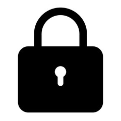 Closed Padlock Icon Security Symbol