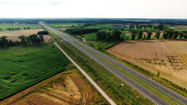 s5 highway road infrastucture dron flight above