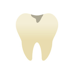 Tooth decay dental icon vector design