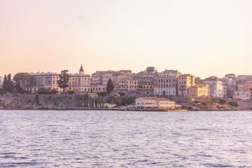 Obraz premium Corfu town from the sea