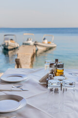 Kouloura Corfu Greece beach restaurant
