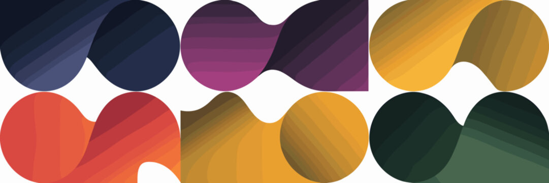 Chaotic duo-tone abstract blob set with vibrant overlapping shapes – Great for editorial layouts, tech branding, or digital art applications