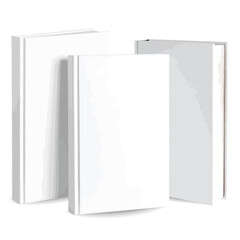Clean White Blank Book Mockup Template for Customizable Cover Design and Branding Presentation