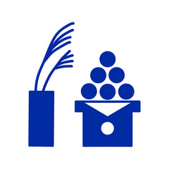 Moon Viewing Icon – 月見団子とススキのアイコン（十五夜・秋の風物詩）	